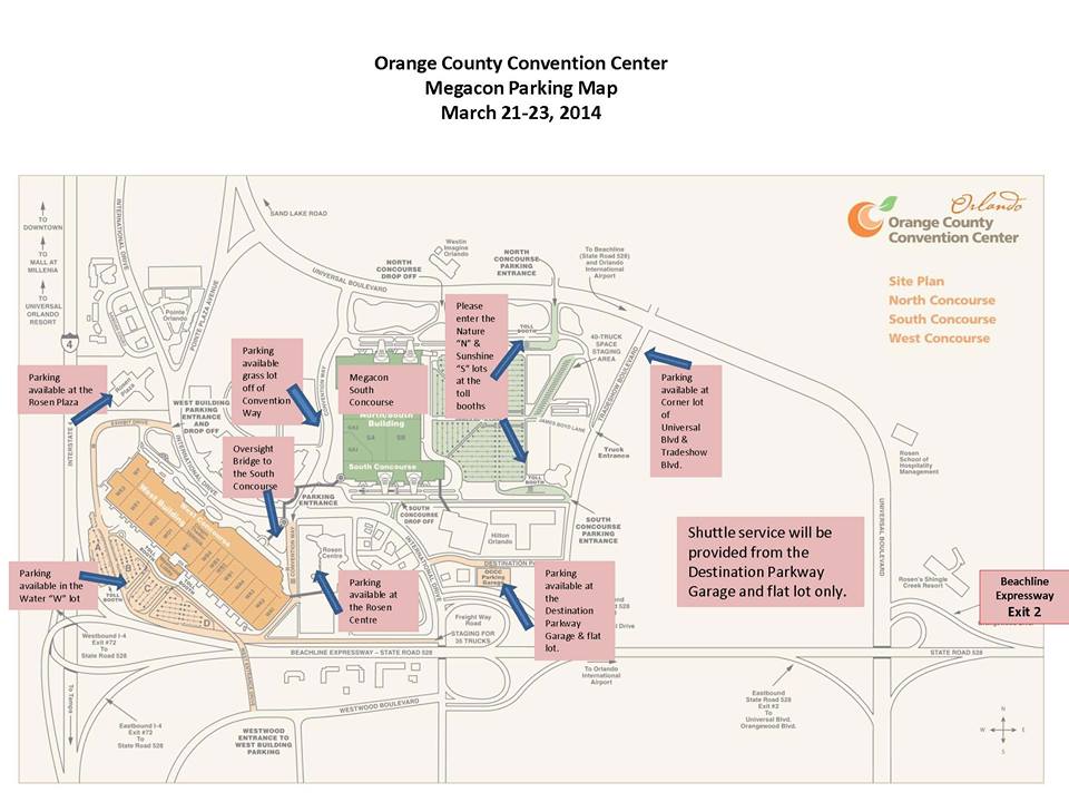 Where To Park For MegaCon Convention Scene