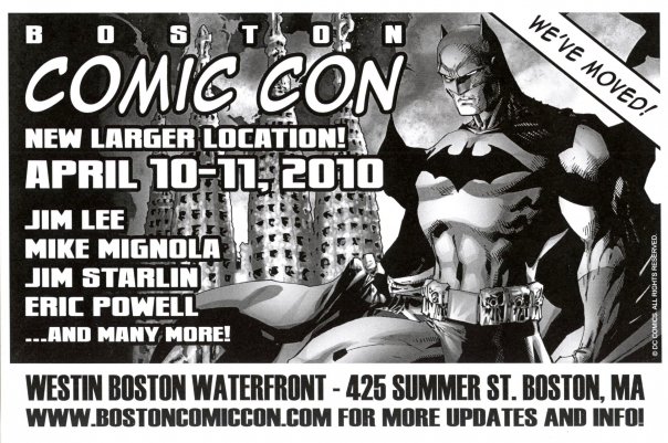 Jim Lee, Mike Mignola, Eric Powell, and many more appear at Boston Comic Con on April 10-11, 2010
