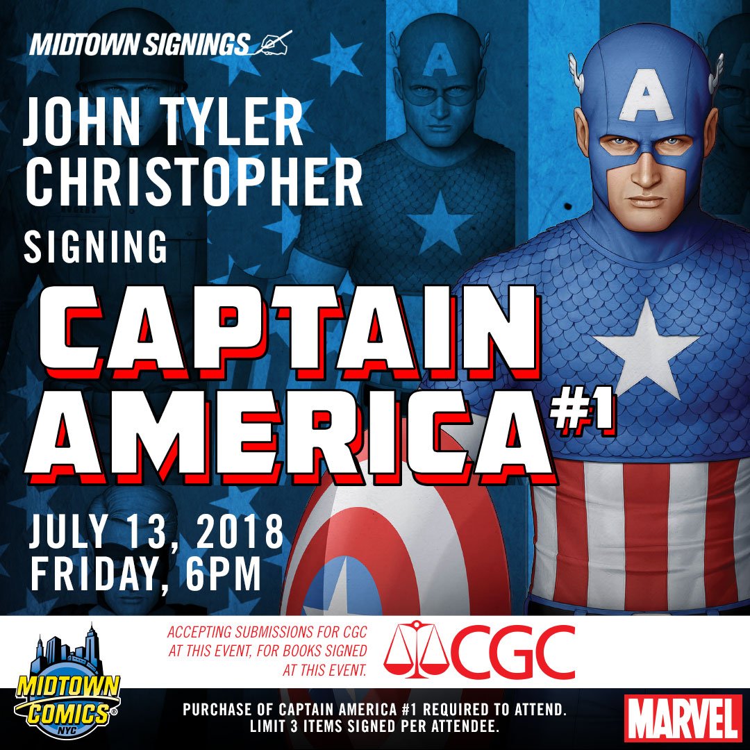 NYC - Captain America #1 Variant Signing | Convention Scene