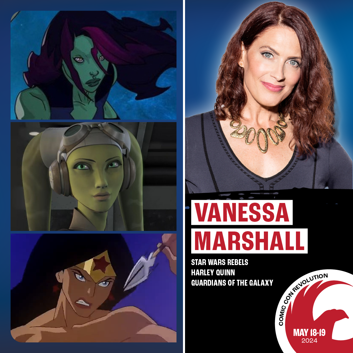 Vanessa marshall's podcast with the characters from star wars.