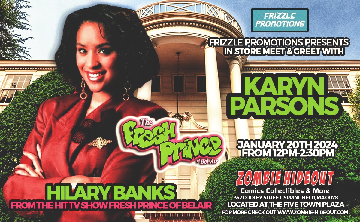 A flyer for karyn parsons and hilary banks.