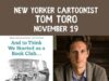 OH – Tom Toro Signing | Nov 19th Event poster for New Yorker cartoonist Tom Toro, featuring his book cover, a portrait photo, and logos for the Billy Ireland Cartoon Library & Museum and Cartoon Crossroads Columbus.