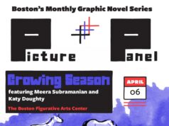 MA – Picture + Panel: Growing Season | Apr 6th Event poster for "Picture Panel: Growing Season" on April 6 at The Boston Figurative Arts Center; includes drawings of two horses grazing on grass.