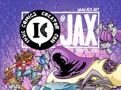 IC3@JAX Official Poster Revealed Colorful illustrated poster for the Indie Comics Creator Con at JAX, July 13, 2024, featuring cartoon characters and event location details at Duval Hall in Jacksonville, FL.