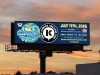 IC3@JAX is Only Two Weeks Away A digital billboard advertises First Coast Comic Con on July 11, 2026, at Duvall Hall in Jacksonville, FL, with event details and website links.