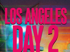 CA – Final Space: The Final Chapter Signing | June 28th Poster with "LOS ANGELES DAY 2" in large pink letters, June 28th, 2PM to 8PM, and a cartoon superhero standing in front of a colorful, cloudy sky and aircraft.