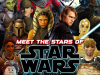Meet Star Wars Stars at GalaxyCon Raleigh 2026 A collage of animated and live-action Star Wars characters with the text "MEET THE STARS OF STAR WARS" over a starry background.
