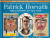 CA – Beneath the Trees Where Nobody Sees Signing | July 20th Promotional graphic for a Patrick Horvath book signing event, featuring his photo, two book covers, event details, and Now or Never Comics contact info.