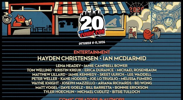 New York Comic Con 2026 Announces Guests Poster for 2026 New York Comic Con announces guests from TV, comics, and voice acting; including Hayden Christensen, Ian McDiarmid, Lena Headey, Tom Welling, and others.
