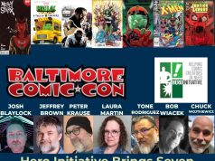 Hero Initiative Brings Creators to 2026 Baltimore Comic-Con Promotional graphic for Baltimore Comic-Con 2026 featuring the Hero Initiative logo, dates, website, and photos of seven exclusive guest creators.