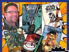 CT – Jack Purcell Signing | Aug 12th Collage featuring comics, including Star Wars and Batman, with a headshot of Jack Purcell, labeled as guest artist for an event on August 12, 2026.
