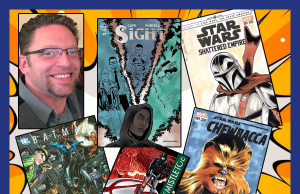 CT – Jack Purcell Signing | Aug 12th Collage featuring comics, including Star Wars and Batman, with a headshot of Jack Purcell, labeled as guest artist for an event on August 12, 2026.