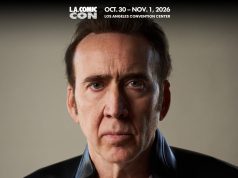 Star Studded Lineup at LA Comic Con 2026 A man in a black leather jacket looks at the camera. Text announces him as the guest of honor at L.A. Comic Con, October 30 to November 1, 2026, at Los Angeles Convention Center.