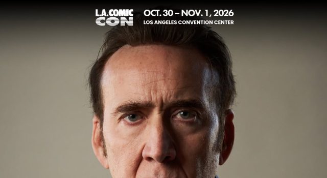 Star Studded Lineup at LA Comic Con 2026 A man in a black leather jacket looks at the camera. Text announces him as the guest of honor at L.A. Comic Con, October 30 to November 1, 2026, at Los Angeles Convention Center.