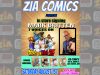 NM – Mark Britten Signing | Aug 1st Poster for Zia Comics in-store signing event with Mark Britten, featuring Dragon Ball Z characters; event on August 1st, noon until last fan standing. Funko Pop figures shown at bottom.