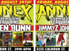 LA – Crescent City Comics Signing | Aug 28th Side-by-side posters advertise book signing events with Cullen Bunn and JimmyZ Johnston at Annex, 3135 Calhoun St., on Friday, August 28th, from 2 PM to 8 PM.