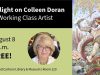 OH – Spotlight on Colleen Doran | Aug 8th Event flyer for “Spotlight on Colleen Doran: Working Class Artist” on August 8, 1 p.m., free, at Billy Ireland Cartoon Library & Museum, with Colleen Doran’s photo and fantasy artwork.
