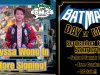 NC – Alyssa Wong Signing | Sept 19th Alyssa Wong stands in front of comic book art; event poster promotes Batman Day at Memory Lane Comics with signings, free comics, and a school supply drive on September 19th.