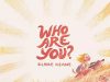Book cover with sun rays, a child and a dog running through grass, and the title “Who Are You?” by Claire Keane in red text.