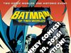 OR – Batman of Two Worlds Signing | Sept 19th Comic book cover featuring two versions of Batman fighting, with bold text promoting “Cosmic Monkey Comics! September 19, 2026! w/ Matt Fraction! 12, 2PM!” against a starry background.