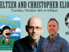 MA – We Are The Wright Brothers Signing | Oct 6th Event promo for “We are the Wright Brothers” with Brad Meltzer, Christopher Eliopoulos, and Jeff Kinney, featuring book cover and photos of the three men on a teal background.