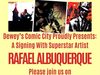 NJ – Rafael Albuquerque Signing | Sept 30th Event poster for a signing with artist Rafael Albuquerque at Dewey’s Comic City, Wed, Sept 30th, 4-6 PM, 6 Green Village Rd, Madison, NJ. Includes sample comic art images at top.