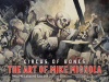 NYC – Circus of Bones Exhibition Opening | Sept 17th A skeleton writes in a book amid bones and skulls. Text reads: “Circus of Bones: The Art of Mike Mignola, Philippe Labaune Gallery, September 17–October 24, 2026.”.