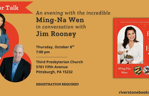 PA – An Evening with Ming-Na Wen | Oct 8th Promotional event flyer for an author talk with Ming-Na Wen and Jim Rooney on October 8 at Third Presbyterian Church, Pittsburgh, featuring Wen’s book “Have You Eaten Yet?”.