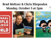 PA – We Are the Wright Brothers Signing | Oct 5th Event promo for authors Brad Meltzer and Chris Eliopoulos at Cedar Crest College, featuring book covers and a photo of the authors holding their works.