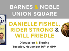 NYC – Book Meets World Signing | Nov 10th Event flyer for a book discussion and signing with Danielle Fishel, Rider Strong, and Will Friedle at Barnes & Noble Union Square on Tuesday, November 10th at 6 PM.
