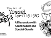 NY – Celebrate 100 Years of Joe Kubert | Oct 1st Event poster for “The Art of Yossel & April 19, 1943” with Joe Kubert’s name, a sketch of a man’s face, and details on a discussion with Adam Kubert and special guests.