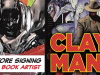 FL – Absolute Batman #24 Variant Signing | Sept 26th Promotional image for an in-store signing event with comic book artist Clay Mann, featuring comic art and bold yellow and red text with event details.
