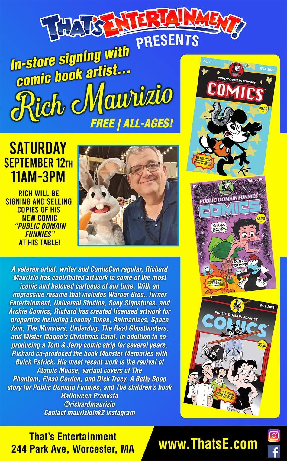 MA - Public Domain Funnies Signing