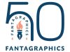 CA – Celebrate 50 Years of Fantagraphics | Oct 15th Fantagraphics 50th anniversary logo featuring a stylized number 50, a torch-pen graphic, and the word “FANTAGRAPHICS” in a circular layout.
