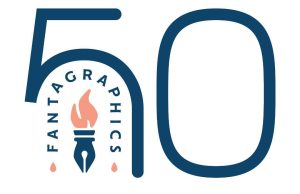 CA – Celebrate 50 Years of Fantagraphics | Oct 15th Fantagraphics 50th anniversary logo featuring a stylized number 50, a torch-pen graphic, and the word “FANTAGRAPHICS” in a circular layout.