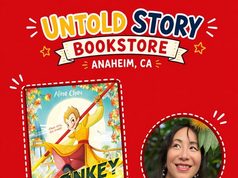 CA – Monkey King: Uproar in Heaven Signing | Oct 10th Event poster for Untold Story Bookstore in Anaheim featuring author Alina Chau and her book “Monkey King: Uproar in Heaven” on October 10 at 2 PM.