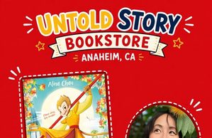 CA – Monkey King: Uproar in Heaven Signing | Oct 10th Event poster for Untold Story Bookstore in Anaheim featuring author Alina Chau and her book “Monkey King: Uproar in Heaven” on October 10 at 2 PM.