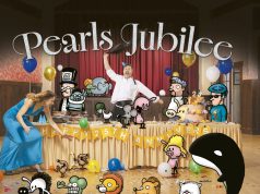 CA – Pearls Jubilee Signing | Nov 10th Book cover for Pearls Jubilee featuring cartoonist Stephan Pastis surrounded by illustrated Pearls Before Swine characters and a 25th anniversary banner.
