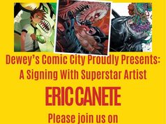 NJ – Absolute Batman #25 Variant Signing | Oct 28th Poster for an Eric Canete signing event at Dewey’s Comic City on Wednesday, Oct 28, from 4:00 to 6:00 PM, located at 6 Green Village Rd, Madison, NJ.