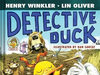 NJ – Detective Duck #4 Signing | Nov 2nd Book cover for Detective Duck: The Mystery of the Flash Flood by Henry Winkler and Lin Oliver, featuring an illustration of a duck holding a magnifying glass surrounded by various animals.
