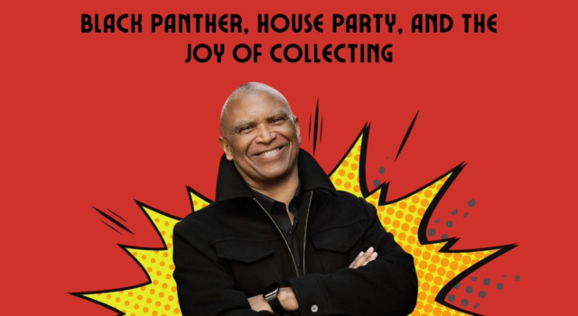 MA – Creativity and Pop Culture Lecture | Oct 22nd Event poster featuring Reginald Hudlin for a lecture titled “Black Panther, House Party, and the Joy of Collecting.” Includes time and location details for the lecture and reception.