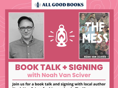SC – The Mess Signing | Oct 6th Event flyer for a book talk and signing with Noah Van Sciver for his book “The Mess,” on October 6 at 6pm at 734 Harden St, Columbia, SC, hosted by All Good Books.