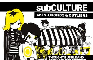 UK – subCulture Signing | Nov 7th Poster for a subCULTURE comics signing event on November 7, 2026, at Gosh! Comics in London, featuring artwork of two stylized characters on a scooter.